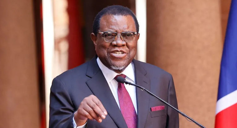 Presiden Hage Geingob telah mengimbau Jerman untuk mencabut dukungannya terhadap Israel (bbc)