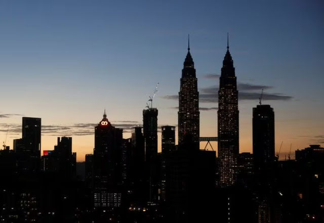 Pemandangan langit Kuala Lumpur di Malaysia