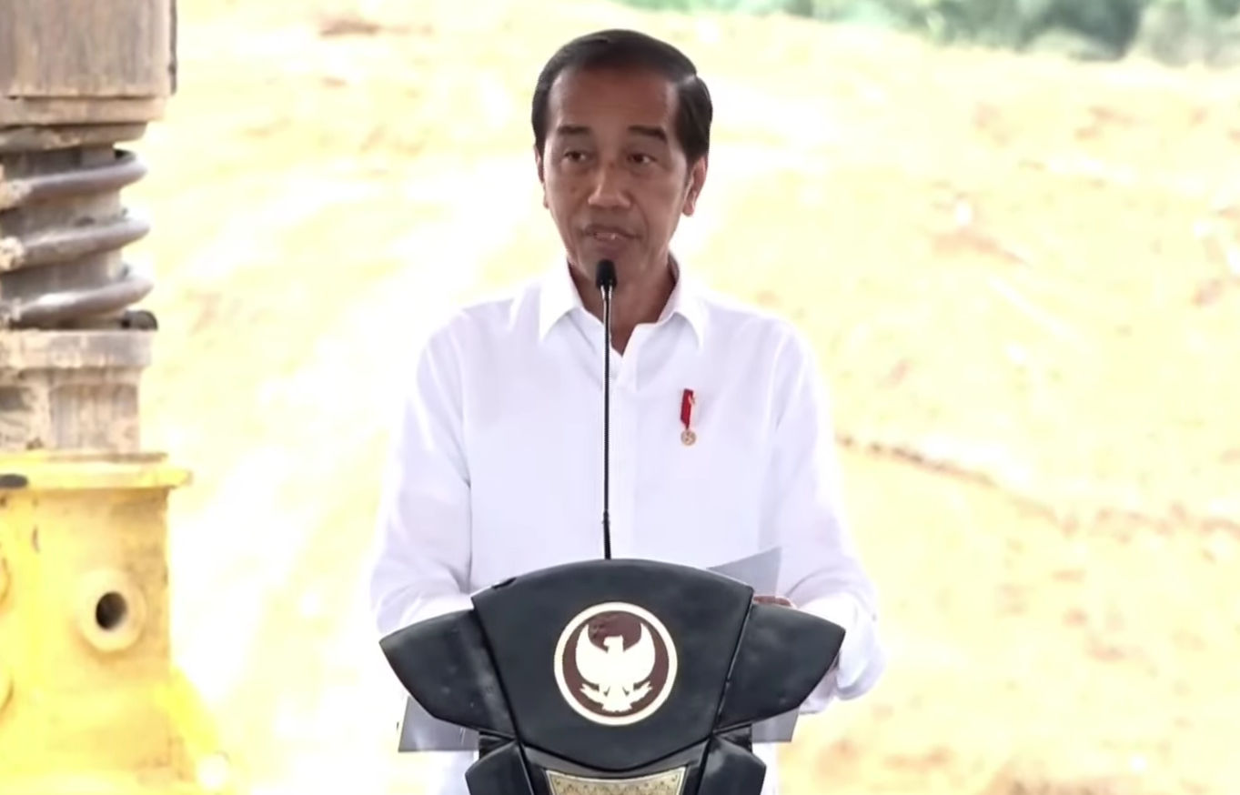 Presiden Jokowi dalam sambutannya di peletakan batu pertama masjid negara IKN, Rabu 17 Januari 2024