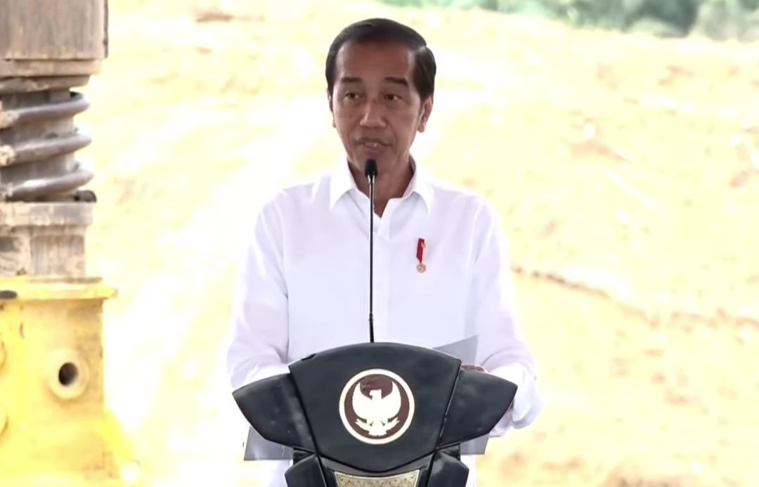 Presiden Jokowi dalam sambutannya di peletakan batu pertama masjid negara IKN, Rabu 17 Januari 2024