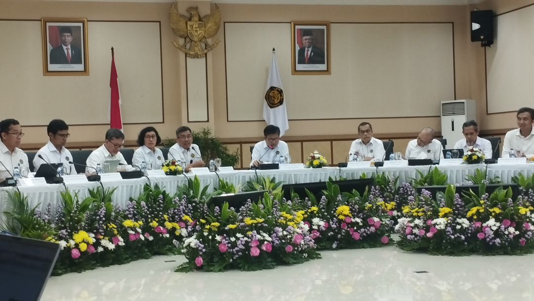 konferensi pers terkait capaian kinerja sektor Gatrik dan EBTKE tahun 2023 di Gedung Direktorat Ketenagalistrikkan