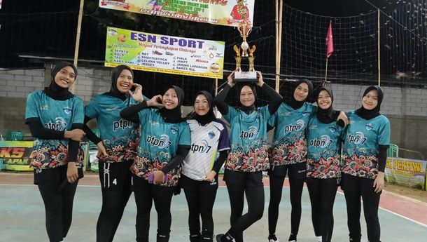 Tim Voli Binaan PTPN I Regional 7 Kebun Padangratu  Raih Juara 1 PBV Payung Batu Cup