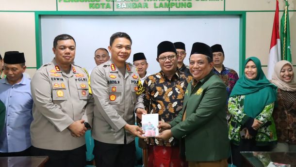 PCNU Bandar Lampung Dukung Upaya Polresta Ciptakan Pemilu 2024 yang Kondusif