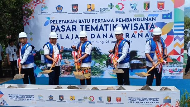 Mendag Resmikan Pembangunan Pasar Wisata Jelajah Danau Ranau Lampung Barat