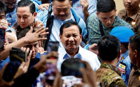 Menteri Pertahanan Indonesia dan calon presiden Prabowo Subianto 