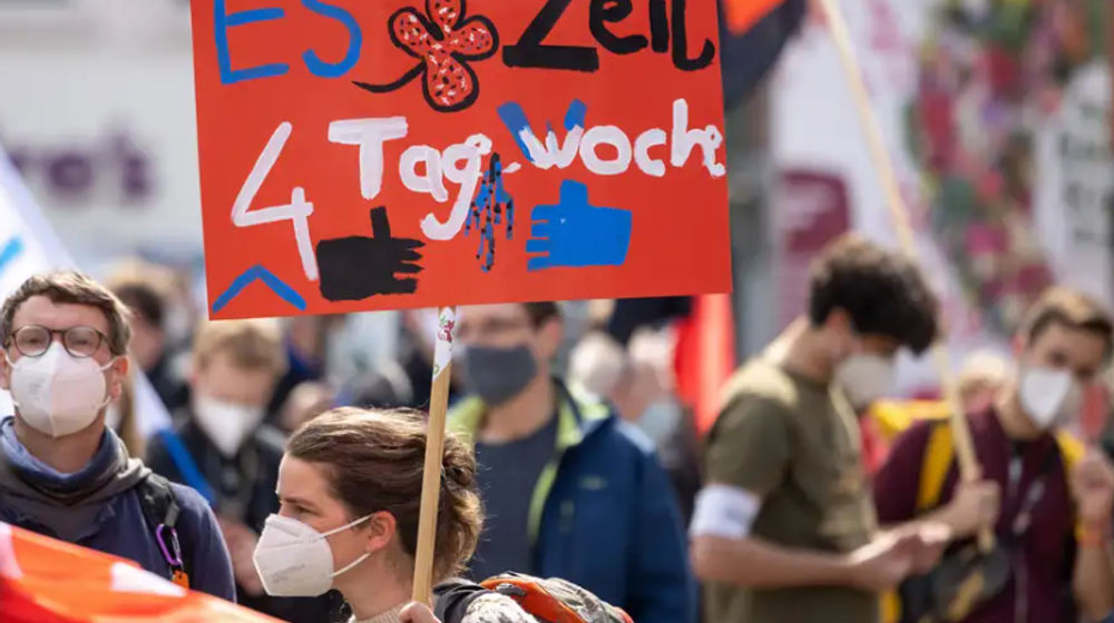 Ilustrasi protes 4 hari kerja di Jerman