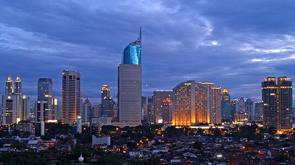 Ilustrasi panorama di Jakarta