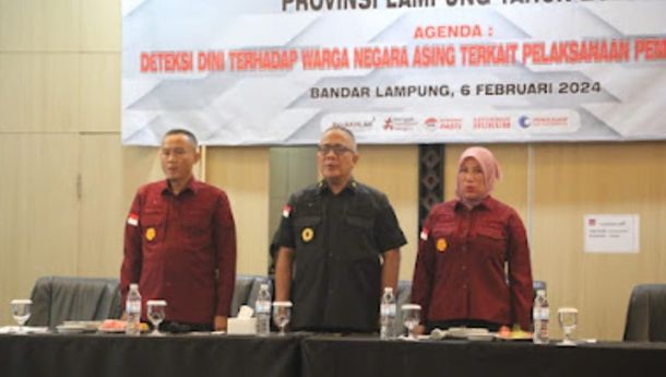 Deteksi Dini WNA Dalam Pemilu 2024, Kanwil Kemenkumham Lampung Gelar Rakor Timpora