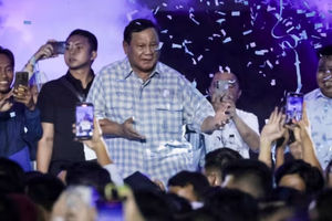 Calon presiden dan Menteri Pertahanan Indonesia Prabowo Subianto