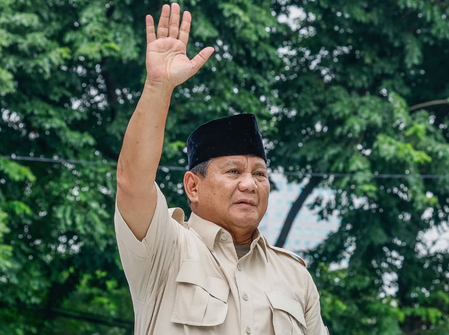 Menteri Pertahanan RI dan calon presiden Prabowo Subianto (Mast Irham/EPA)