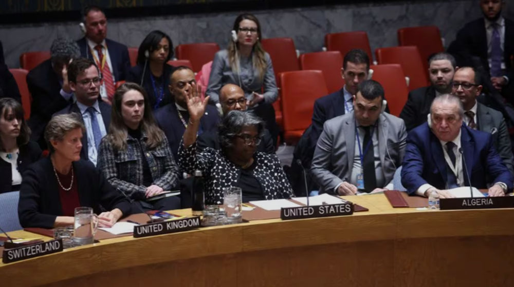 Duta Besar AS untuk Perserikatan Bangsa-Bangsa Linda Thomas-Greenfield memberikan hak veto atas resolusi Dewan Keamanan PBB untuk menuntut gencatan senjata kemanusiaan segera di Gaza