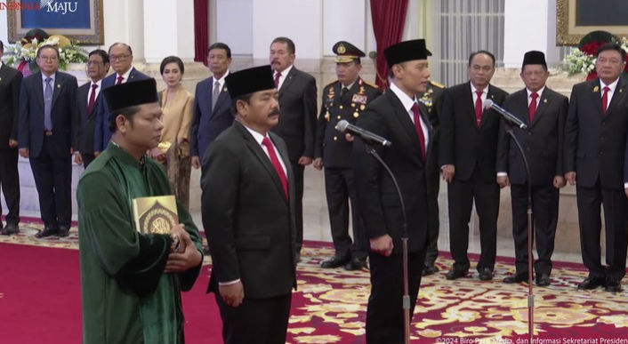 Pelantikan Pejabat Negara Republik Indonesia, Istana Negara, 21 Februari 2024. 