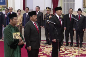 Pelantikan Pejabat Negara Republik Indonesia, Istana Negara, 21 Februari 2024. 