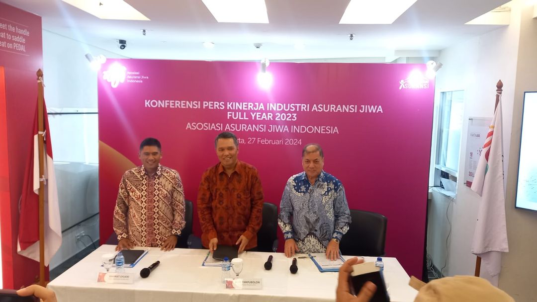 Konferensi Pers Paparan Kinerja Industri Asuransi Jiwa di AAJI, Selasa, 27 Februari 2024. 