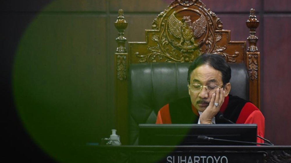 Ketua Mahkamah Konstitusi (MK) Suhartoyo memimpin jalannya sidang perkara nomor 116/PUU-XXI/2023 mengenai uji materiil Undang-Undang Nomor 7 Tahun 2017 tentang Pemilihan Umum di Gedung MK, Jakarta