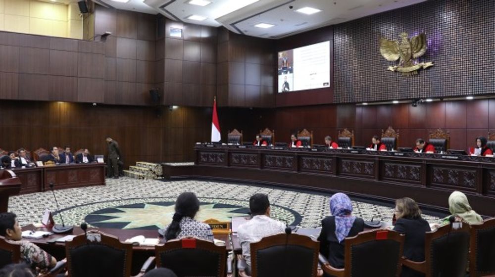 Mahkamah Konstitusi menggelar sidang pengucapan putusan pengujian Undang-Undang Nomor 7 Tahun 2017 tentang Pemilu, Kamis (29/02) di Ruang Sidang MK. 