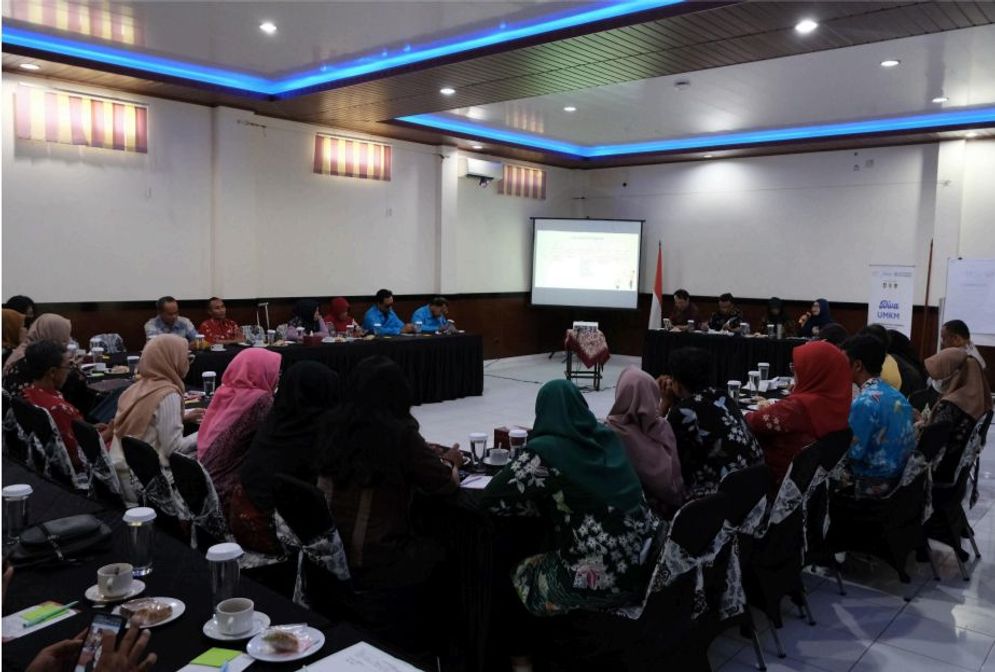 Peserta acara kick-off program Diva UMKM di New Merapi Resto, Kabupaten Klaten