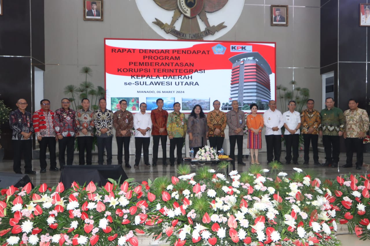 Kegiatan KPK RI di Ruang Mapalus Kantor Gubernur Sulawesi Utara, Rabu (06/03/2024). (Foto:Istimewa)