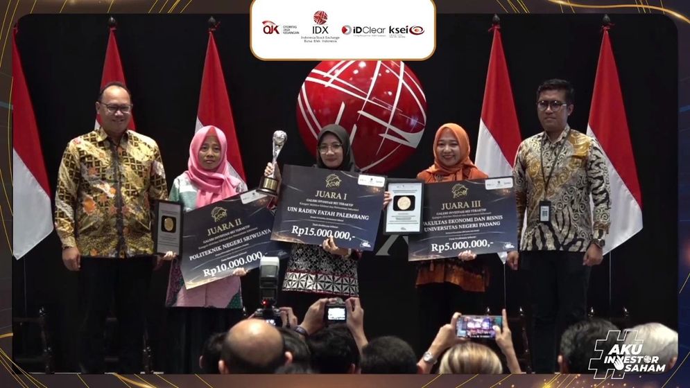 Aktif Berperan Tingkatkan Literasi Pasar Modal, GI BEI UIN Raden Fatah Raih Juara 1 Penghargaan Galeri Investasi 2024