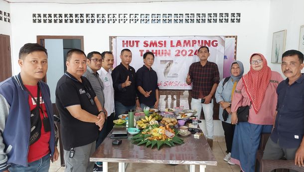 HUT Ke-7 SMSI, Lampung Rayakan dengan Potong Tumpeng dan Donor Darah