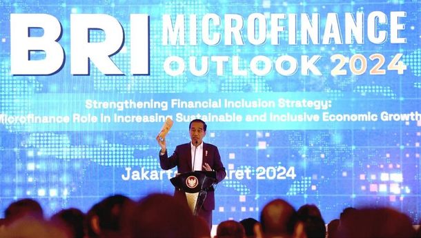Buka Acara BRI Microfinance Outlook 2024, Presiden Jokowi Soroti Peran Penting UMKM