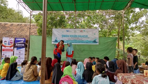 Pendongeng Lampung Jarwo Songha Meriahkan Semarak Dongeng Banjarsuri