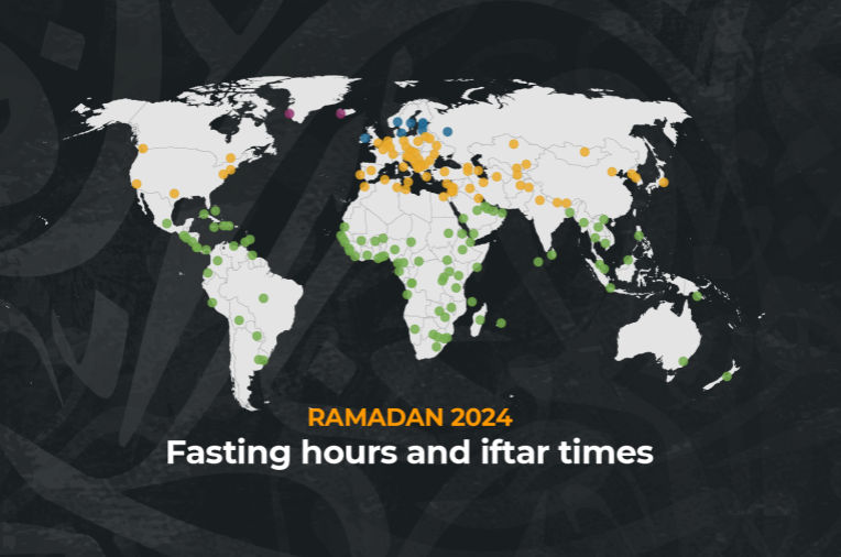Jam Puasa dan Waktu Berbuka Puasa di Seluruh Dunia. (Al Jazeera)