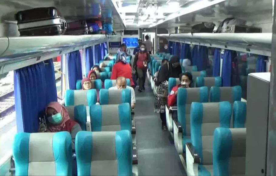 Salah satu gerbong di Kereta Api Pandalungan