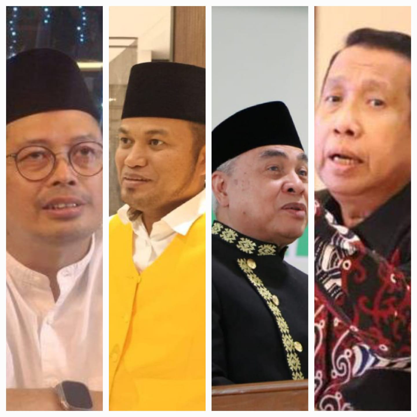 Tokoh politik yang digadang akan maju dalam Pilgub Kaltim 2024. Dari kiri ke kanan: Mahyuddin, Rudy Mas'ud, Isran Noor, Safaruddin. (FOTO: KOLASE) 