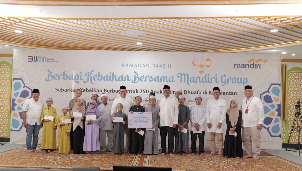 Tebar Berkah Ramadan 1445 H, Bank Mandiri Santuni 1.750 Anak Yatim dan Duafa di Kalimantan