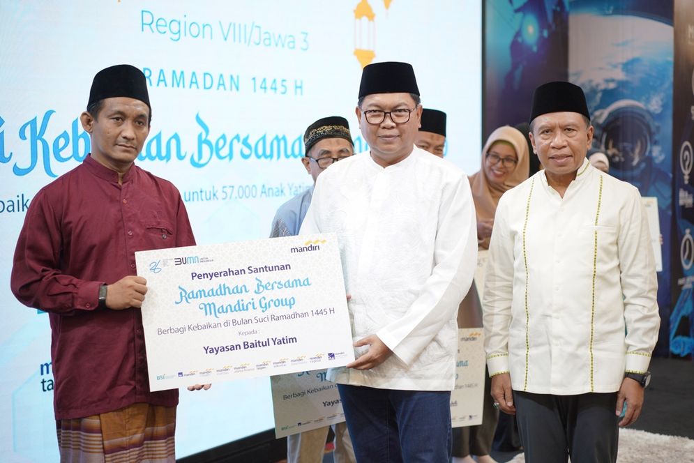 Tebar Berkah Ramadan 1445 H, Bank Mandiri Santuni 2750 Anak Yatim dan Duafa di Jawa Timur