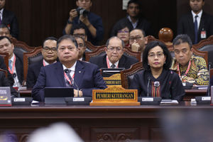 Empat menteri menjadi Pemberi Keterangan Lain yang diperlukan Mahkamah Konstitusi (MK) dalam sidang penyelesaian Perselisihan Hasil Pemilihan Umum Presiden dan Wakil Presiden (PHPU Presiden) Tahun 2024 pada Jumat (5/4/2024).