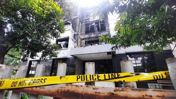 Kondisi Kantor LBH Jakarta yang Terbakar Semalan, Mengenaskan