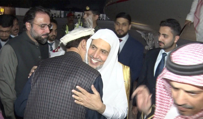 Sekretaris jenderal Liga Dunia Muslim (MWL), Dr. Mohammad bin Abdulkarim Al-Issa, tiba di Islamabad, Pakistan pada 7 April 2024. (Arab News)