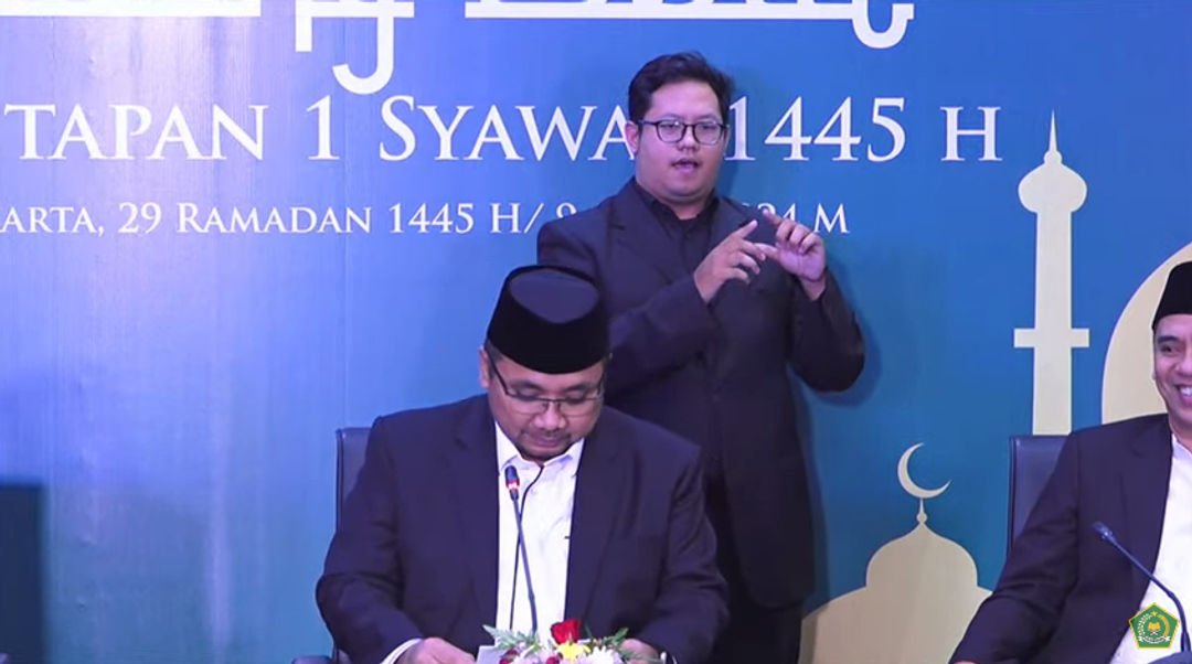 Konferensi Pers Penetapan 1 Syawal 1445 H (YouTube Kemenag RI)