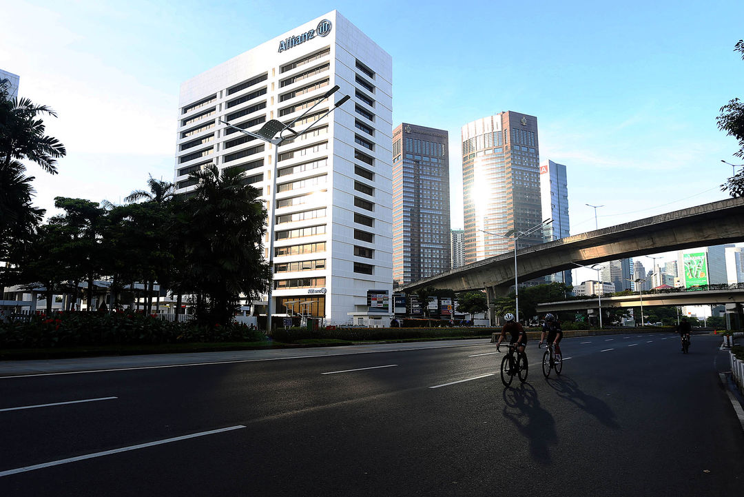 Ditinggal sebagian penghuninya sejumlah ruas jalan di Jakarta nampak lengang dan kualitas udara nampak lebih baik, Rabu 10 April 2024. Foto : Panji Asmoro/TrenAsia