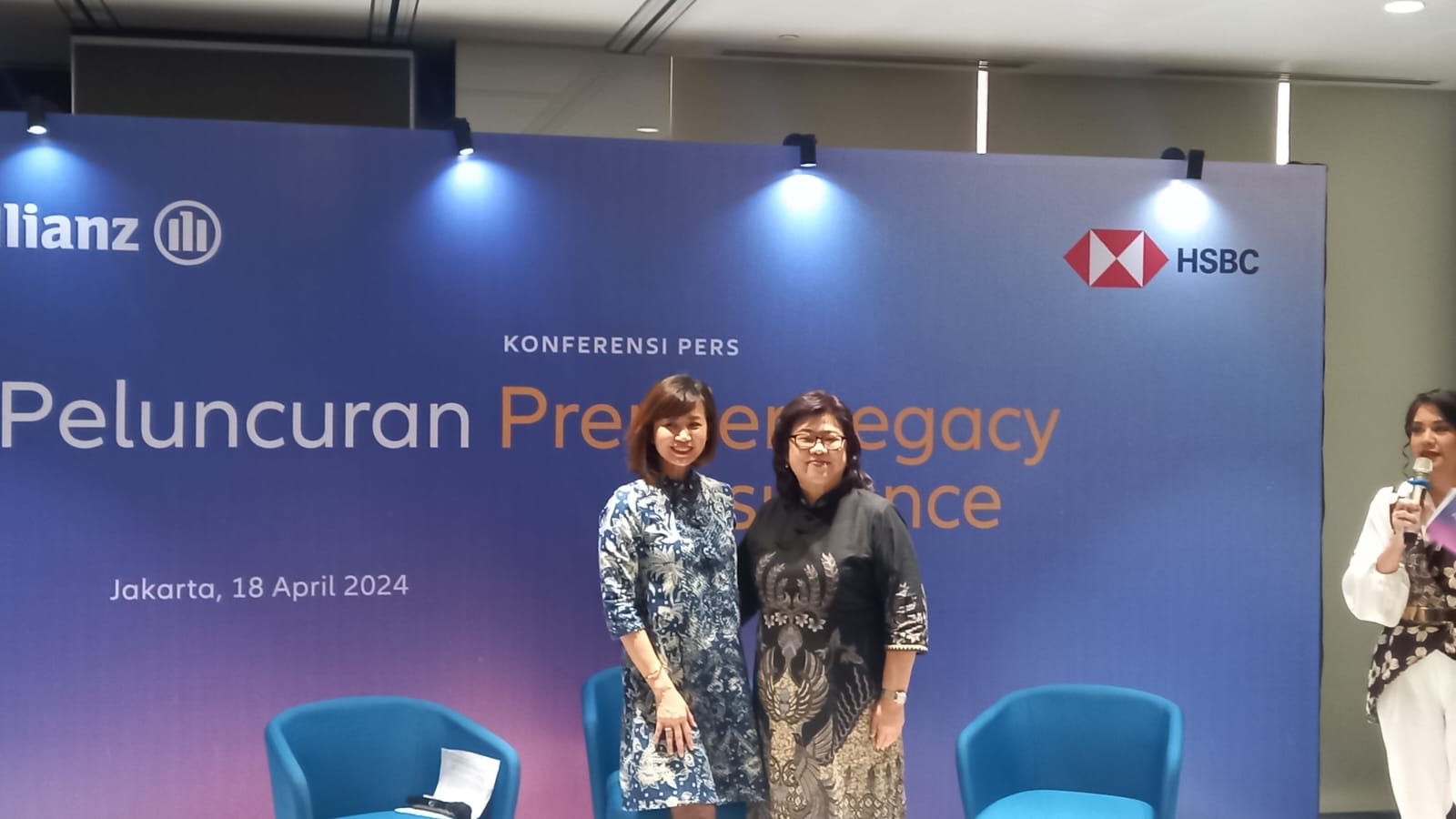 Peluncuran Premier Legacy Assurance, produk asuransi warisan besutan PT Bank HSBC Indonesia dan PT Asuransi Allianz Life Indonesia, Kamis, 18 April 2024.