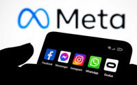 Ilustrasi Meta dengan ikon aplikasi Facebook, Messenger, Instagram, Whatsapp 