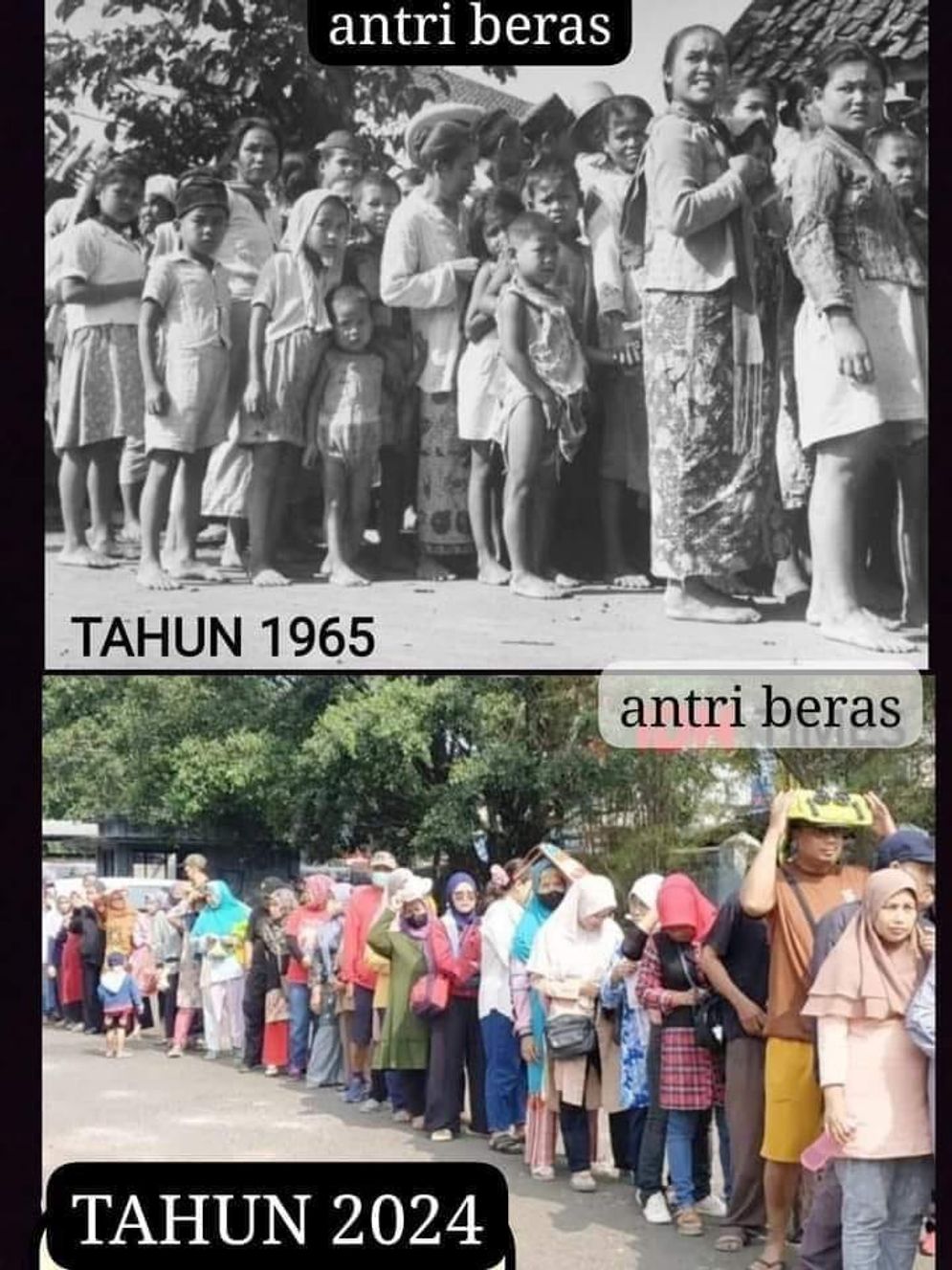 Klarifikasi: Keliru soal Foto Antrean Warga pada 1965 dan 2024