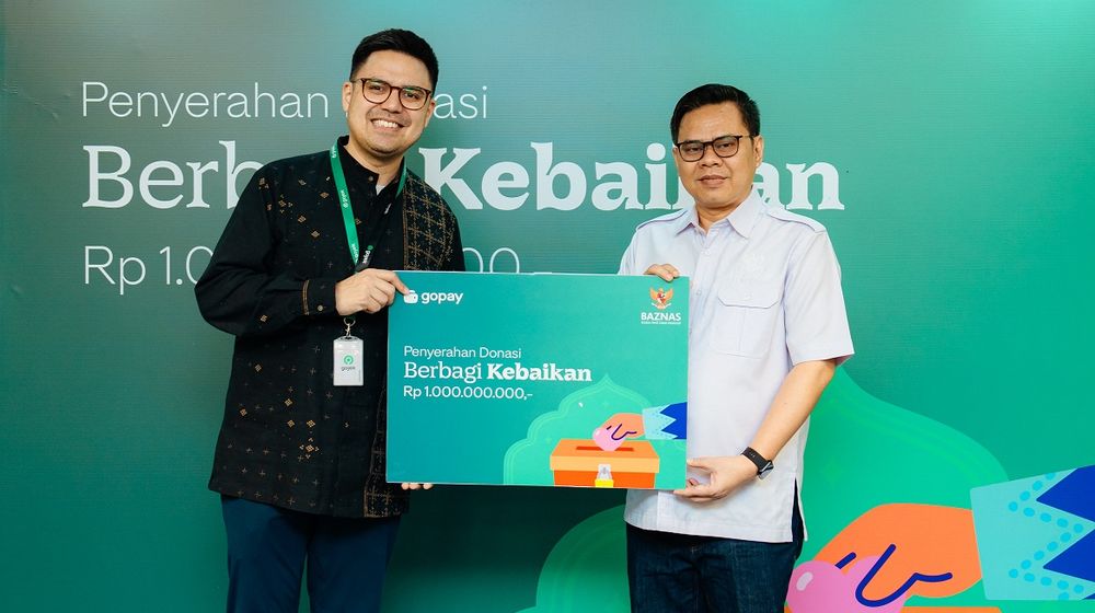 Foto 1 - GoPay Serahkan Donasi Program Berbagi Kebaikan Rp1 Miliar melalui BAZNAS RI.jpg