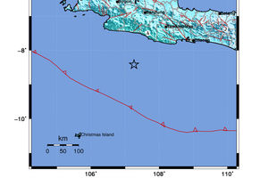 Pusat gempa berada di laut 151 km barat daya Kabupaten Garut