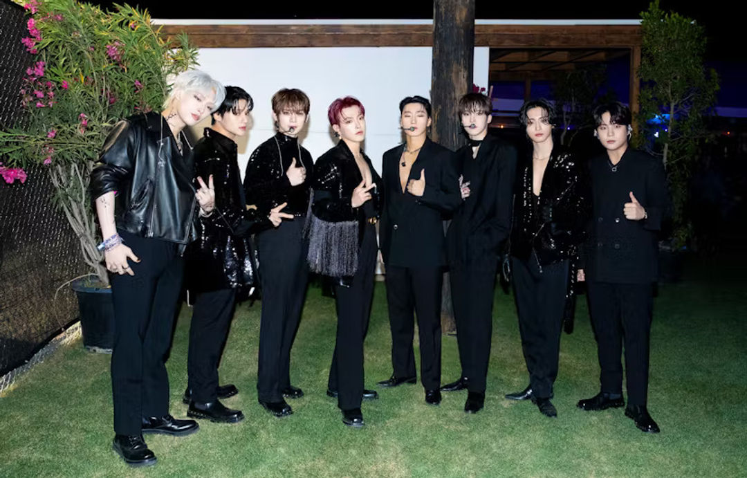 ATEEZ saat akan tampil di festival musik Coachella 2024