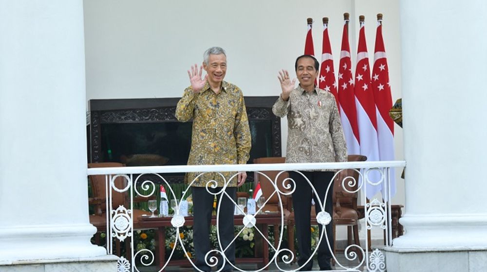 Presiden Jokowi dan PM Lee Hsien Loong di Istana Kepresidenan Bogor, Senin, 29/04/2024.