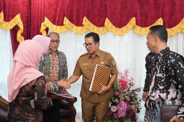 Penjabat Gubernur Kaltim Akmal Malik, menerima silaturahmi pengurus Dewan Pendidikan Provinsi Kaltim.