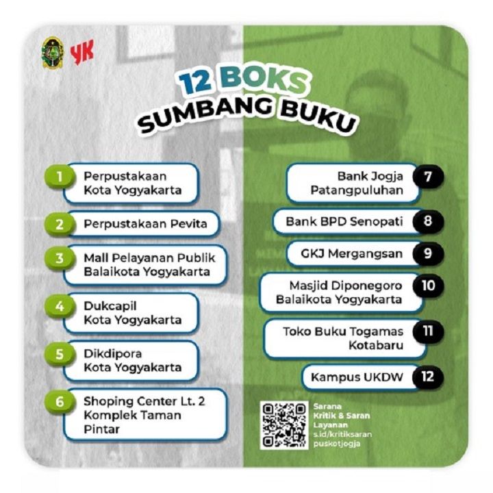 Penuhi Permintaan Buku, DPK Kota Yogyakarta Gelar Gerakan Sumbang Buku