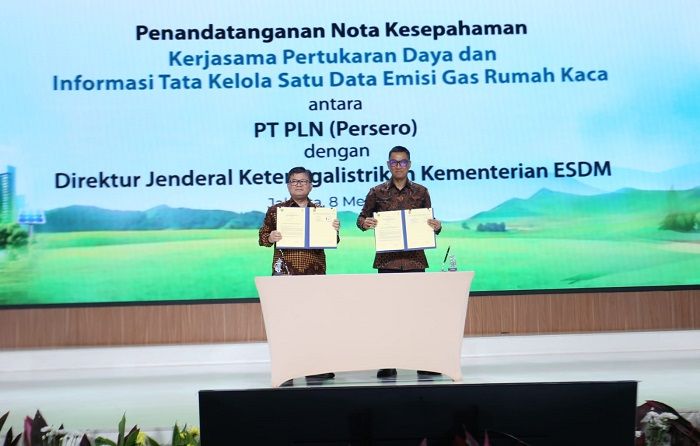 Peringatan Hari Bumi yang diselenggarakan di kantor pusat PLN, Jakarta Selatan, pada Rabu, 8 Mei 2024. (TrenAsia)