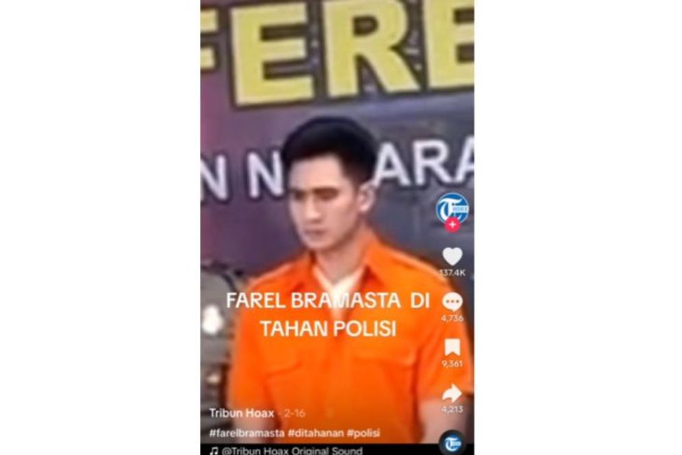 Hoaks: Verrell Bramasta ditangkap terkait kasus narkoba, Cek Faktanya