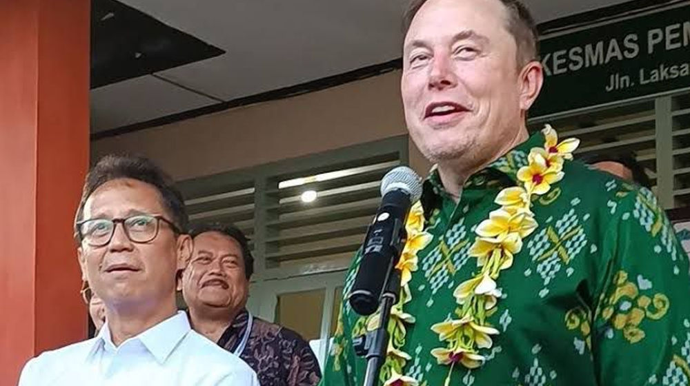 Elon Musk di WWF 2024.