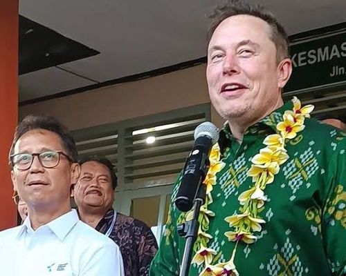 Elon Musk di WWF 2024.