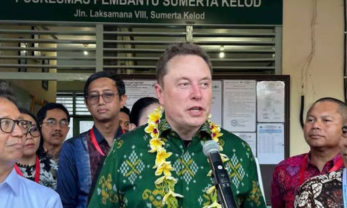 Elon Musk di WWF 2024.